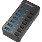 SABRENT 36W 7-Port Powered USB 3.0 Hub, Switches & LEDs (HB-BUP7)