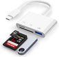 USB C SD Card Reader, 3-in-1 SD Card Adapter with SD MicroSD USB, Groodo Memory Card Reader MicroSD Card Reader Compatible with iPhone15 16/iPad/Mac/Laptop and More USB-C Devices