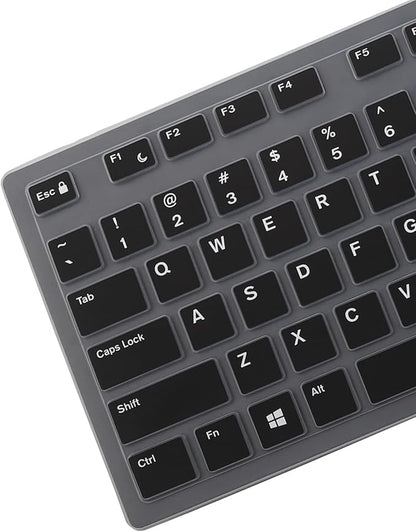 Keyboard Cover Skin for Dell KM636 KB216 KB216t KB216d KB216p Wired & Wireless Keyboard, Dell Optiplex 5250 3050 3240 5460 7450 7050, Dell Inspiron Desktop 24" 27" 5400 5490 7700 7790 3475 3670 3477
