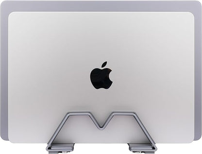 Adjustable Dual Vertical Laptop Stand - Supports 2 Devices Holder, Fit for All Laptops(10-30mm Thickness) - Fashion Design, Adjustable Width, Anti-Slip & Scratch-Resistant, Patented Design