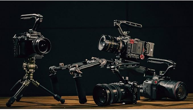 Tilta Xeno Top Handle for Filmmakers & Cameras- Black | Aluminum Alloy and Silicone Build | 1/4″-20 Threads w/Locating Points | Safety Release Pin | Comfortable Handling (1/4"-20 w/Locating Pins)