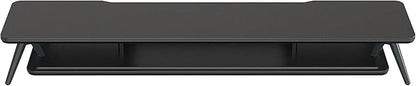 Fenge Dual Monitor Stand, Monitor Stands Riser for 2 monitors, 42.5 Inch Wood Desk Shelf with Storage Organizer and Cable Management for Office Desk Accessories