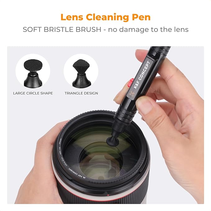 K&F Concept 15-1 Professional Cleaning Kit for DSLR Cameras and Sensitive Electronics, Bundle with Lens Cleaner - Camera Accessories & Photography Accessorie for DSLR Camera Lens Filter Cell Phones