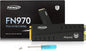 FN970 2TB M.2 2280 PCIe Gen4 x4 NVMe 1.4 Internal Solid State Drive with Heatsink - Speeds up to 7,400MB/s, Configure DRAM Cache, Compatible PS5 Internal SSD