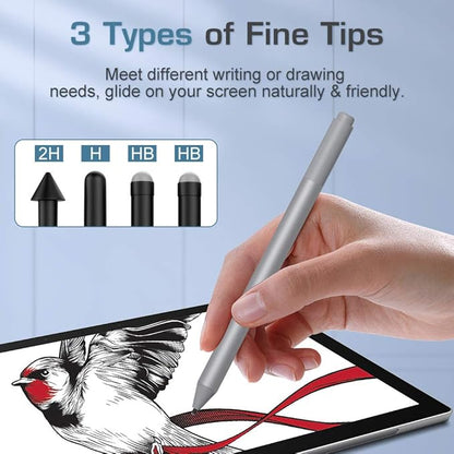 MoKo Pen Tips for Surface Pen Set of 4 (HB/HB/2H/H), Surface Pen Tip Replacement Kit Compatible with Surface Pro 2017 Pen (Model 1776)/Surface Pro 4 Pen, Original Pen Nibs Refill for Stylus Pen