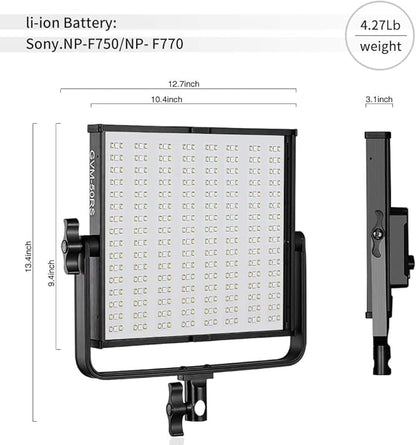 GVM 50RS RGB LED Video Light, 50W Video Lighting Kit with APP Control, 360°Full Color Led Panel Light for Gaming, Streaming, Youtube, Webex, Broadcasting, Web Conference, Aluminum Alloy Shell, CRI 97