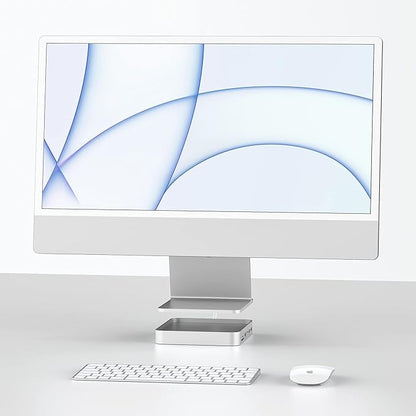 USB C HUB for iMac 24 inch 2021/2023/2024, PULWTOP USB Hub Adapter iMac Accessories for i-Mac M1/M3/M4 with USB C 10Gbps 3*USB A SD/TF, Docking Station Support Expand M.2 SSD (Not Included), Silver