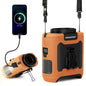 FANSEXPERT Portable Waist Fan Clip on, Personal Wearable Belt Fan 10000mAh Rechargeable Battery Under Shirt,5 Speeds with light, Neck Fan Hands-Free Cooling For Outdoor Camping Travel (Orange)