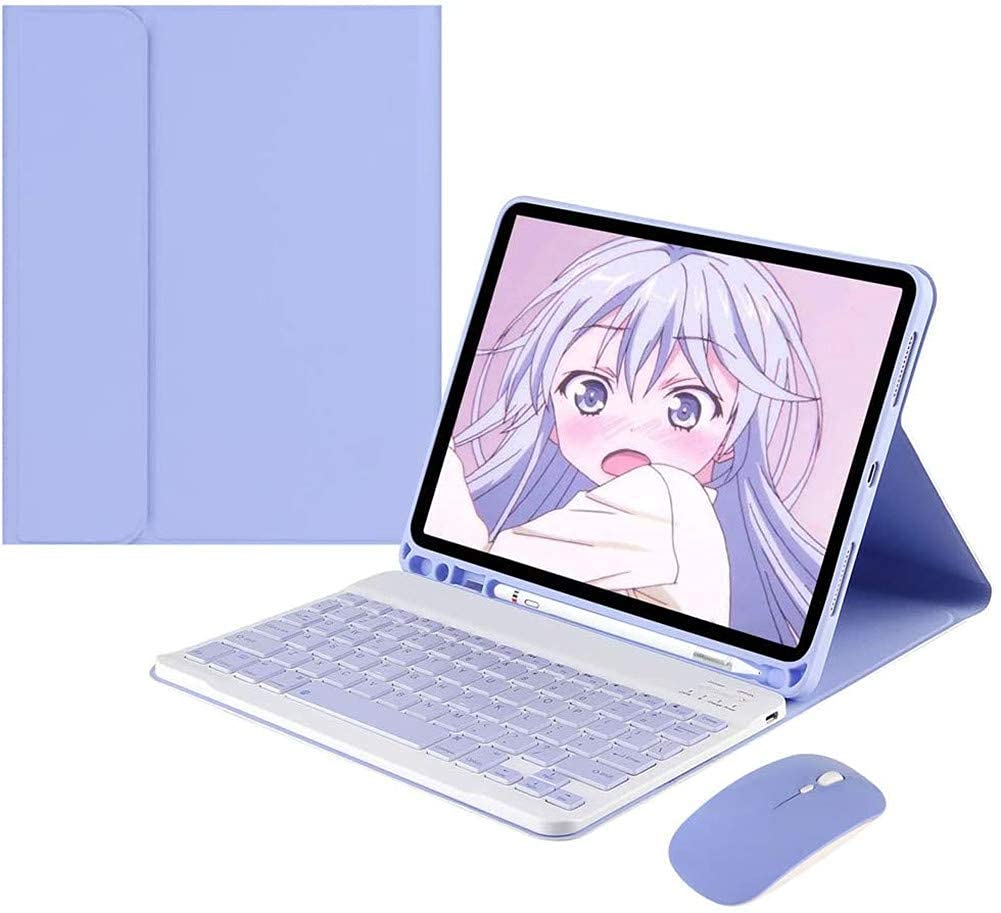 Keyboard Case for iPad Mini 7th(A17 Pro) 2024/Mini 6th Generation with Mouse,Case for iPad mini7/mini6 with Detachable Wireless Bluetooth Keyboard Pencil Holder Slim Smart Cover, Sky Blue