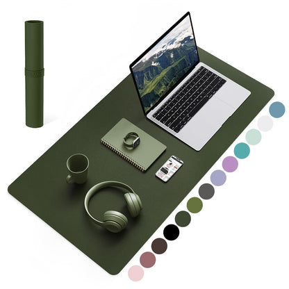 YSAGi Non-Slip Leather Desk Pad, Waterproof Laptop Computer Desk Keyboard Mat, Table Protector Blotter Mat, Large Mouse Pad for Office/Work/Home/Decor(Black, 31.5" x 15.7")