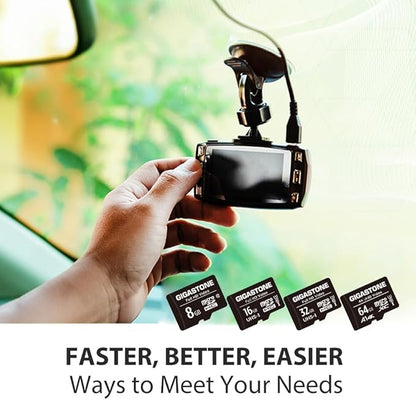 GIGASTONE 64GB Micro SD Card 10-Pack, A1 V30 4K Video Recording, Surveillance Security Cam Action Camera Drone Professional, 90MB/s Micro SDXC UHS-I Class 10