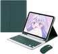 AnMengXinLing Lovely Keyboard Case for iPad 9th/8th/7th Generation with Mouse,Case for iPad9 iPad8 iPad7 10.2 inch with Pencil Holder and Deatachable Keyboard Mouse, Teal