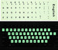 2PCS Pack Universal English Keyboard Stickers Glow in The Dark, Keyboard Letters Stickers for Computer Laptop Notebook Desktop (English-Glow)