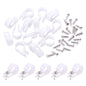 Swpeet 120 Pack White 3/4 Inch Nylon Plastic R-Type Cable Clips Clamp Kit, Nylon Screw Mounting Cord Fastener Clips with 120 Pack Screws for Wire Management (3/4 Inch, White)