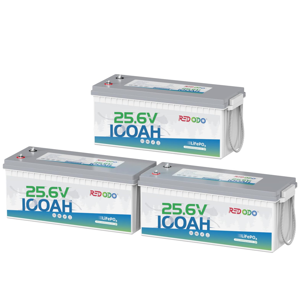 Redodo 24V 100Ah Marine Lithium Battery, for RV, Trolling Motor