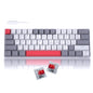 Camiysn 60% Mechanical Gaming Keyboard, White Gaming Keyboard with Red Switches, Detachable Type-C Cable Mini Keyboard with Blue LED Light for/PC/Laptop