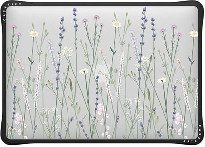 CASETiFY Impact MacBook Air 13" (M1/Intel) Case [Cushioned Impact Corners/Scratch-Resistant/Anti-Slip Grip] - Gigi Garden Florals - Clear Black