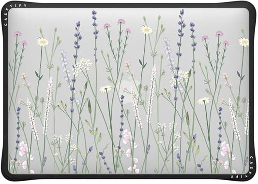 CASETiFY Impact MacBook Air 13" (M1/Intel) Case [Cushioned Impact Corners/Scratch-Resistant/Anti-Slip Grip] - Gigi Garden Florals - Clear Black