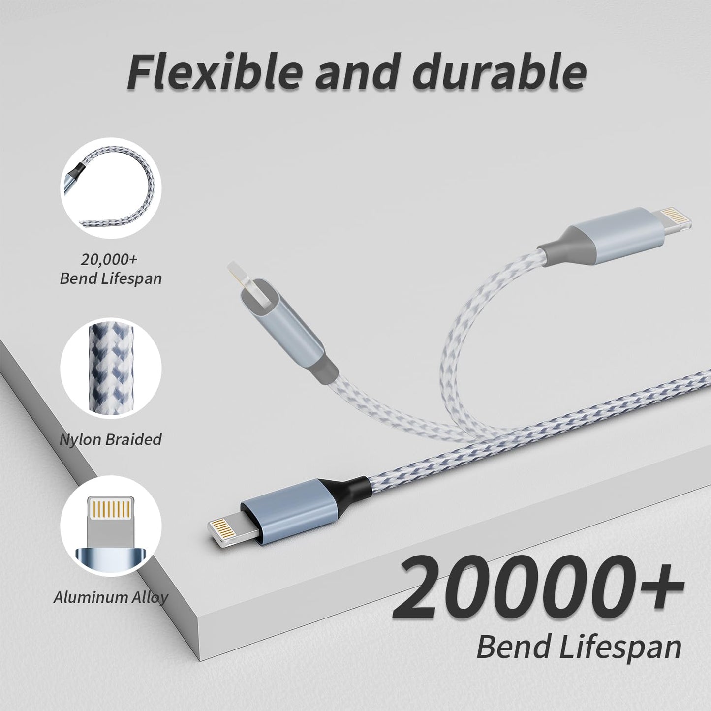 Multi Charging Cable(3Pack 4FT), 3 in 1 Charging Cable for Multiple Devices