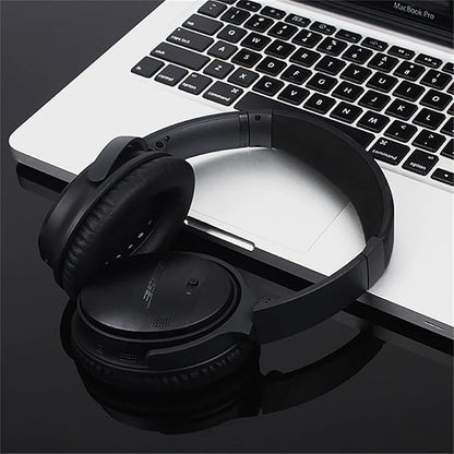 Replacement Ear Pads for Bose QuietComfort 35 35 II 15 25(qc 35 25 15/QC35 ii), Headphone Ear Covers, High Density Memory Cotton, Soft Leather, Adaptive Noise Isolation Headphones Pads Cushions