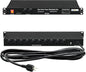 1U PDU Network Servers Surge Protector Power Distribution Unit 12-Outlet, 120V 20A, 3600 Joules 10KA,19″ Rack Mount Power Strip,Heavy-Duty 12AWG 16 ft Cord,w/AC Filter, ETL Listed, by ThePoEstore