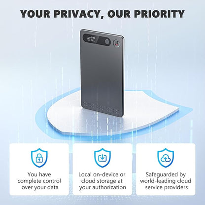 AI Voice Recorder, Voice Recorder AI Technology for Transcription & Summarization with Magnetic Housing, App Control,112 Languages, 64GB Memory, Audio Recorder for Lectures, Meetings