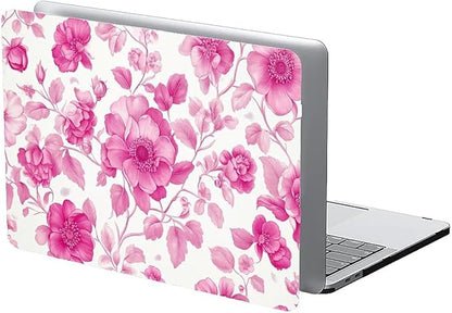 Compatible with MacBook Air 13.3 13.6 Inch Case 2022 2021 2020 2019 Plastic Hard Shell Case Cover,13.3 Pro(A1706/A1708/A1989/A2159/A2289/A2338), Pink Vintage Floral