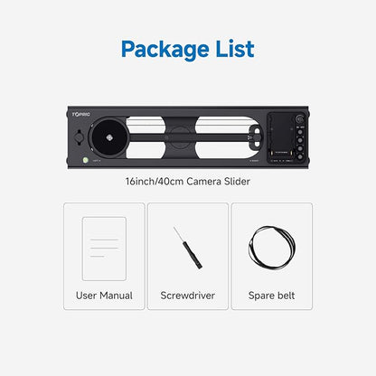 Accsoon Toprig 16inch/40cm Camera Slider Motorized, Button&APP Control, Video Mode/Time-Lapse/Loop Mode/120° Panoramic for Video Shooting Photography Video Slider, Compatible with Gopro DSLR Camera