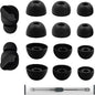 Replacement Silicone Ear Tips for Beats Fit Pro/Studio Buds/Studio Buds+ Headphone, 6 Pairs Earbuds Eartips L/M/S, Eargels Set Fit in Case, Earplug Ear Cap (Black with Pen)