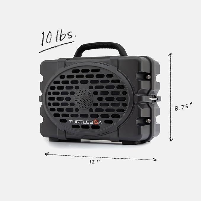 Turtlebox Original Gen 3: Portable Outdoor Bluetooth Speaker – Ultra-Loud (120dB), Waterproof (IP67), Rugged, Impact-Resistant, 3-Day Battery | Party Mode: Unlimited Pairing Stereo, Gray/Navy