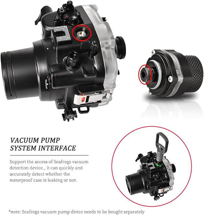 Sea frogs Waterproof Camera Housing Compatible with Canon EOS R5 60MM IPX8 40m/130ft Maximum Diving Depth Underwater Camera Case for Diving, Surfing, Rowing, Skiing