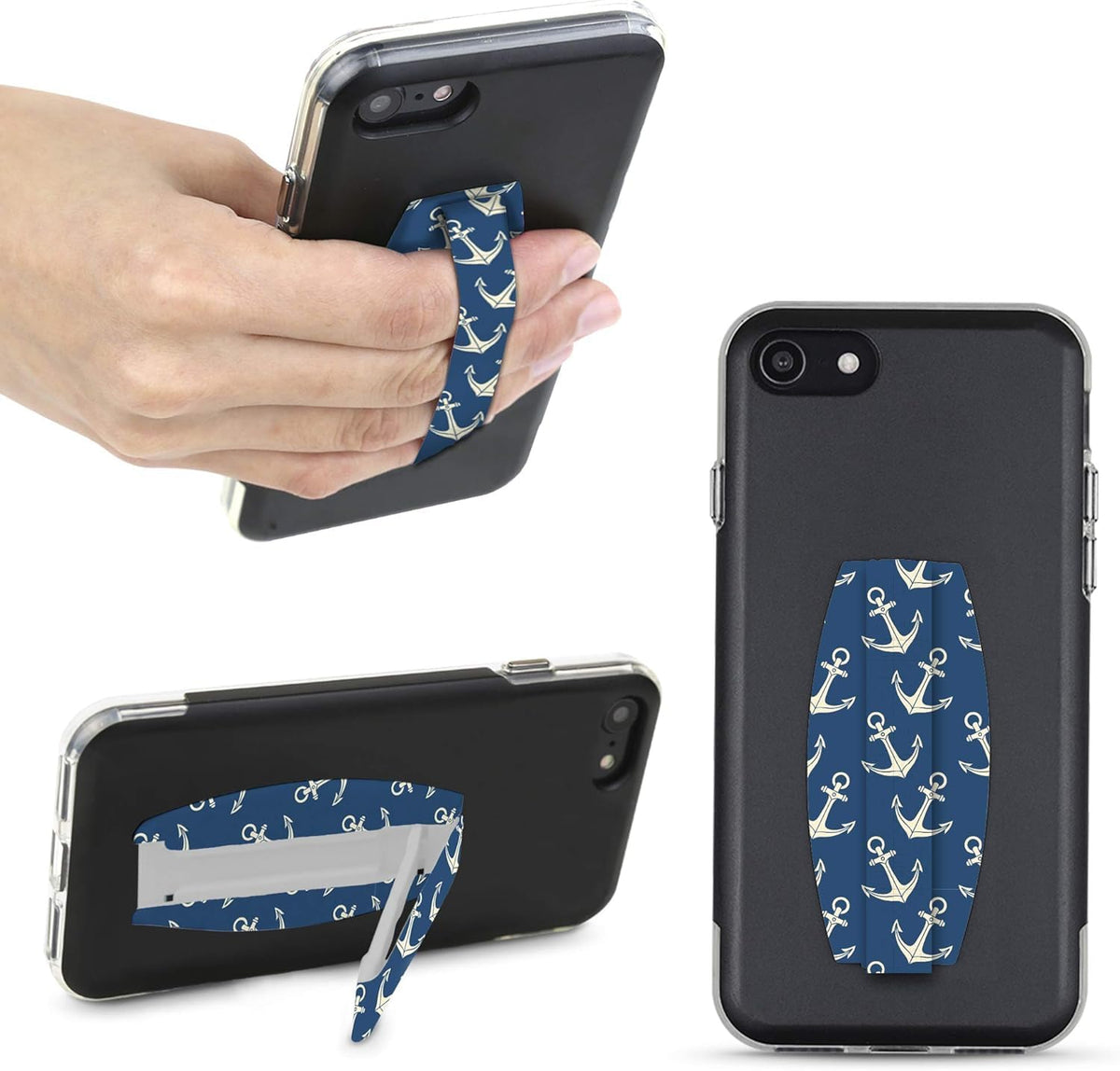 Gear Beast Universal Cell Phone Grip - Ultra Slim Elastic Finger Holder & Phone Stand