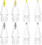 8 Pack Fine Point Replacement Tips Compatible with Apple Pencil 2nd Generation, Apple Pencil 1st Generation, Apple Pencil USB-C & Apple Pencil Pro Colorful iPencil Nibs (Clear + White)