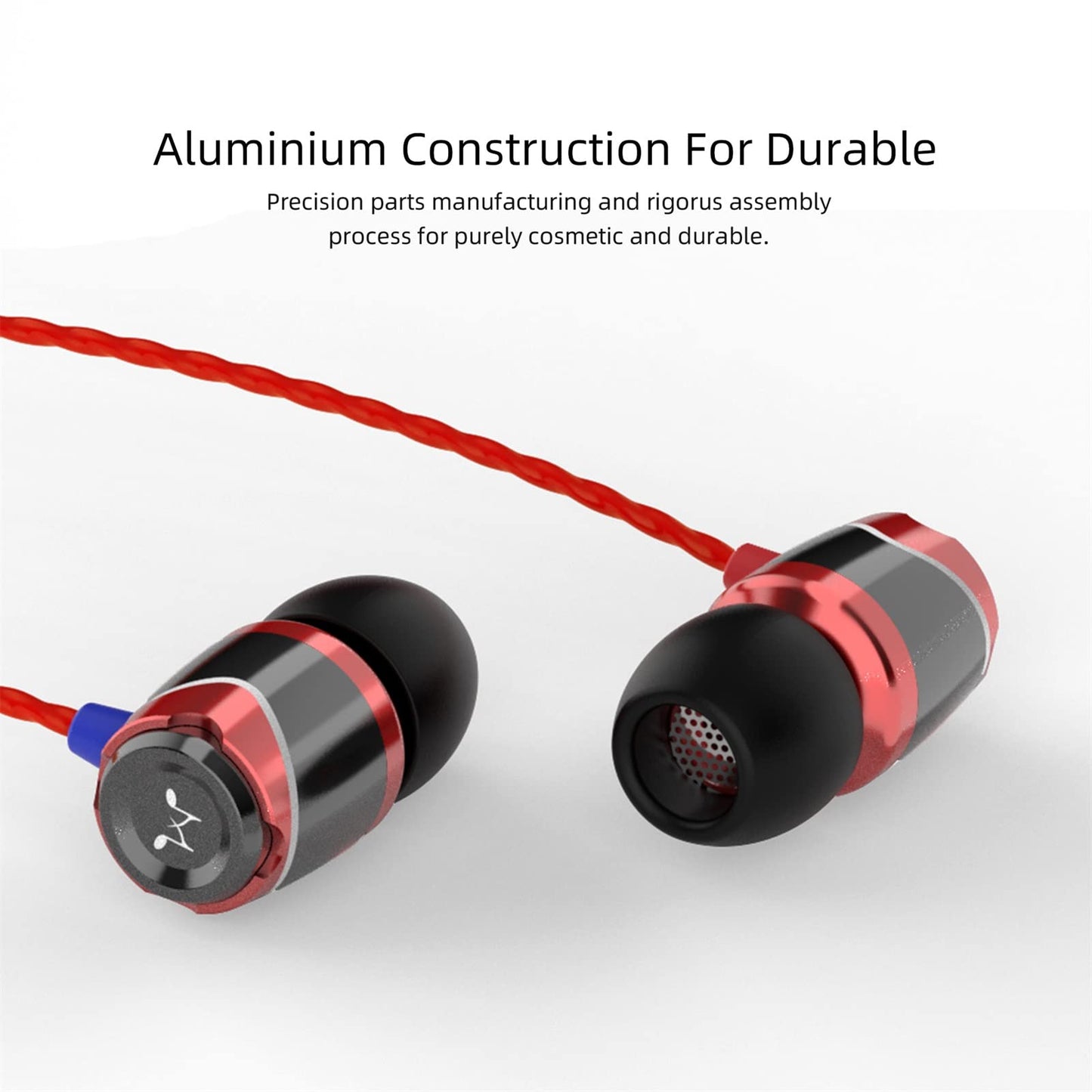 SoundMAGIC E10 Wired Earbuds, No Mic, Premium Hi-Fi, 3.5mm Jack, Red