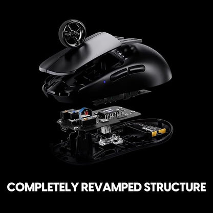 Pulsar Gaming Gears X2H v3 Wireless Gaming Mouse, Ultra Lightweight 1.87 oz (53g), Symmetrical, Optical Switch, 32000 DPI, 750 IPS, XS-1 Sensor, 8k Compatible (Mini, Black)