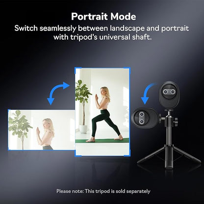 EMEET Piko 4K Webcam for Streaming, World’s 1st Dual-Camera AI-Powered 4K Camera w/AI Autofocus, 3 Mics Array&3 Sound Modes, USB Webcam with Clip, Great for Streaming, Desk Setup and Creative Gifts