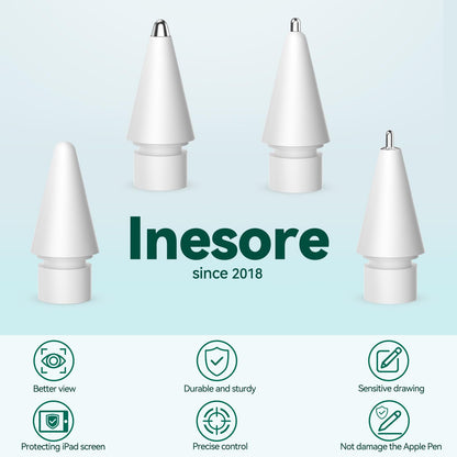 Inesore Pencil Tips for Apple Pencil Pro/1st/2nd/USB-C (4 Pack)