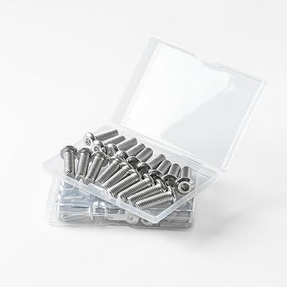 3/16-24 x 5/8" (50 Pack) Flat Head Hex Socket Cap Screws Bolts, 304 Stainless Steel 18-8, Hex Drive, Bright Finish, Fully Machine Thread