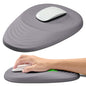 Hokafenle Ergonomic Mouse Pad Wrist Support with Stepped-Wedge Design, Wrist Rest Pain Relief Mousepad Filled with Memory Foam, Carpal Tunnel Mousepad for Wireless Mouse(12x8 inch, Light Purple Grey)