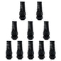 LeMotech 5Pcs NPT 1/2" IP68 Waterproof Cable Gland Flex Spiral Strain Relief Black Nylon Joint with Gaskets for 6-12mm Wire Thread