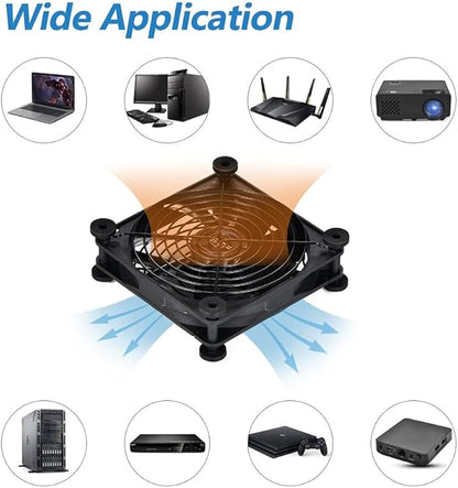 Quiet 140mm USB Fan, 5V USB Portable Cooling Fan for Flat Panel TV Receiver Router DVR PlayStation Xbox Computer Cabinet Cooler