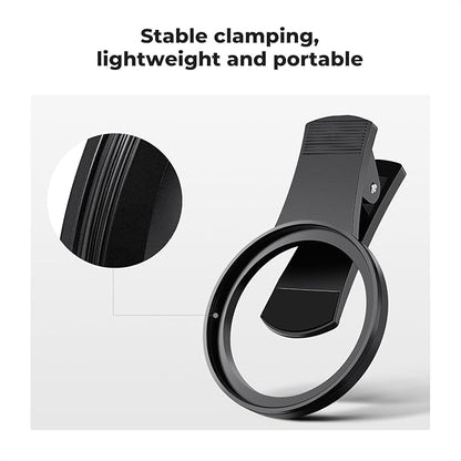 K&F Concept 52mm Clip-on CPL Phone Camera Lens Filter Kit, Circular Polarizer Polarizing Filter Compatible with iPhone 15 14 13 12 11