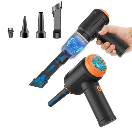 Meudeen Air Duster - Computer Vacuum Cleaner - for Keyboard Cleaning - Cordless Canned Air - 110000RPM Powerful PC Cleaner(VC08)