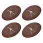 PATIKIL Desk Grommet 2-3/8", 4 Pcs Round Cable Grommet Cord Hole Cover with Adhesive Tape Flexible Table Wire Organizer for Office Home Table Countertop, Deep Brown