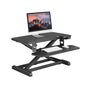 SANODESK 32" Electric Standing Desk Converter,Height Adjustable Riser for Office Home, Monitor and Laptop Workstation with Large Keyboard Tray, Black Color