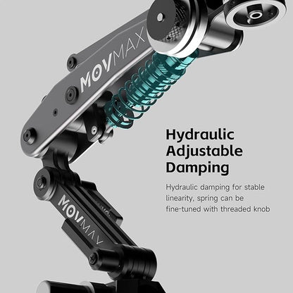 MOVMAX Blade Arm for DJI Pocket 3, Insta 360, and GoPro Hero 12 Cameras with N2 Arm Technology and Universal Locking Screw, Car Suction Cup Mount (ICY Rose)