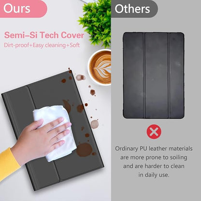 Galaxy Tab A9 Plus Case with Keyboard 5G 11 Inch 2023 (SM-X210/X216/X218), 7 Color Backlit Detachable Tablet Keyboard Cover with S Pen Holder for Samsung Galaxy Tab A9+ 11" (Black)