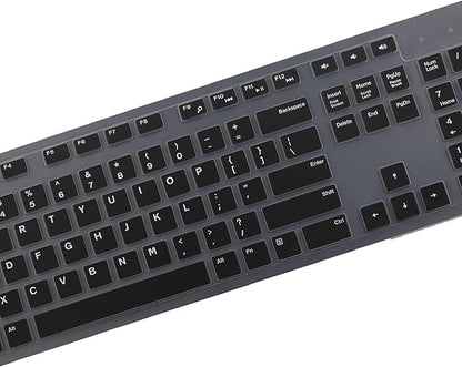 Keyboard Cover Skin for Dell KM636 KB216 KB216t KB216d KB216p Wired & Wireless Keyboard, Dell Optiplex 5250 3050 3240 5460 7450 7050, Dell Inspiron Desktop 24" 27" 5400 5490 7700 7790 3475 3670 3477