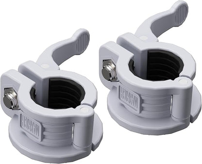 MAXRICH T Barbell Clamp 1 inch Multiple Sizes & Adjustable Weight Clips for Barbell Quick Release Barbell Clips|Barbell Collar Bar Locks for Weight Lifting (Gray)