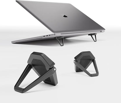 Laptop Stand for Desk, Portable Anti-Slip Keyboard Riser, Zinc Alloy Keyboard Stands, Computer Stand Compatible with MacBook Air/Pro, 10-15.6 Inches Laptops and Keyboards (Black)